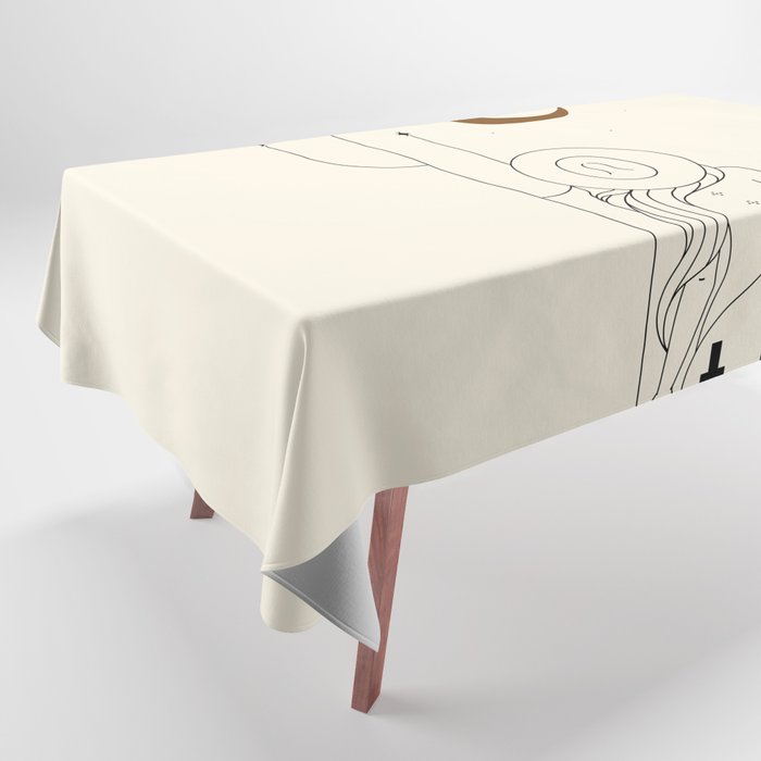 Talking to the Moon - Rustic Tablecloth