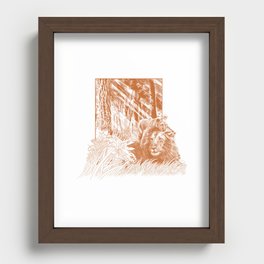 IN NEED OF A CUDDLE (BROWN) Recessed Framed Print