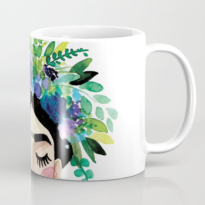 Floral Frida - Blue Coffee Mug