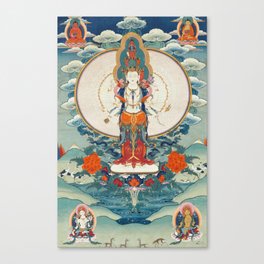 Thousand-armed Avalokitesvara Buddhist Thangka  Canvas Print