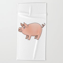 Pig (AZ_0023556) Beach Towel