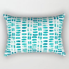 Abstract rectangles - teal Rectangular Pillow
