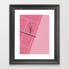 Pink Tennis Court  Framed Art Print