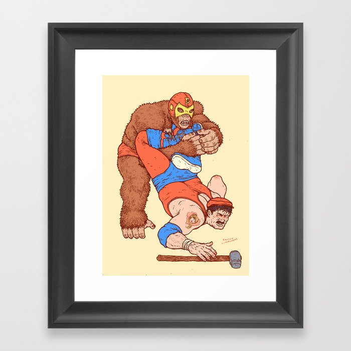 Gorilla Clutch Framed Art Print