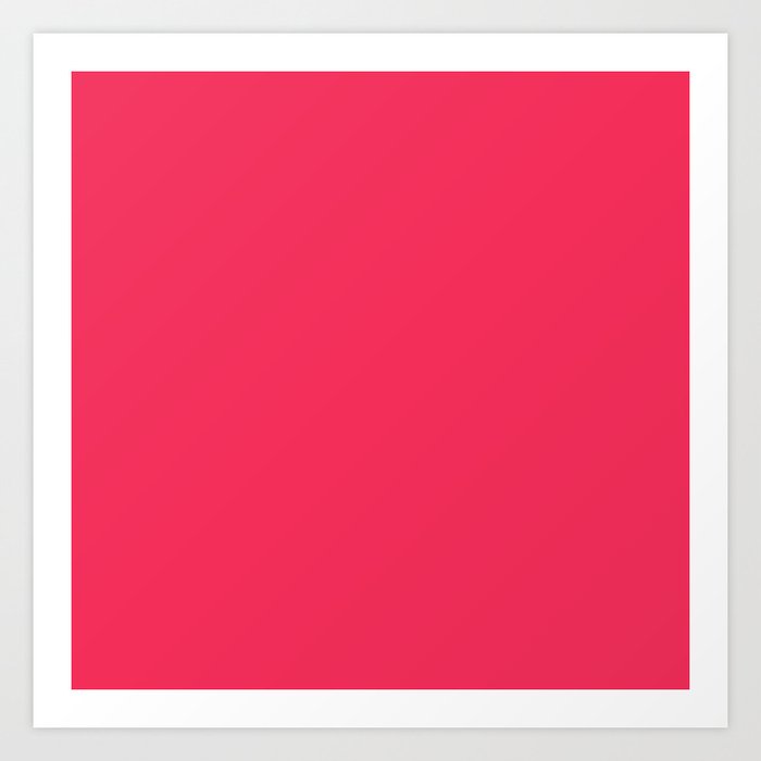 Color 036 - Hot Pink, Coral, Vibrant, Love, Passion, Wine Art Print