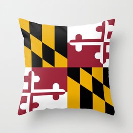 Maryland Flag Throw Pillow
