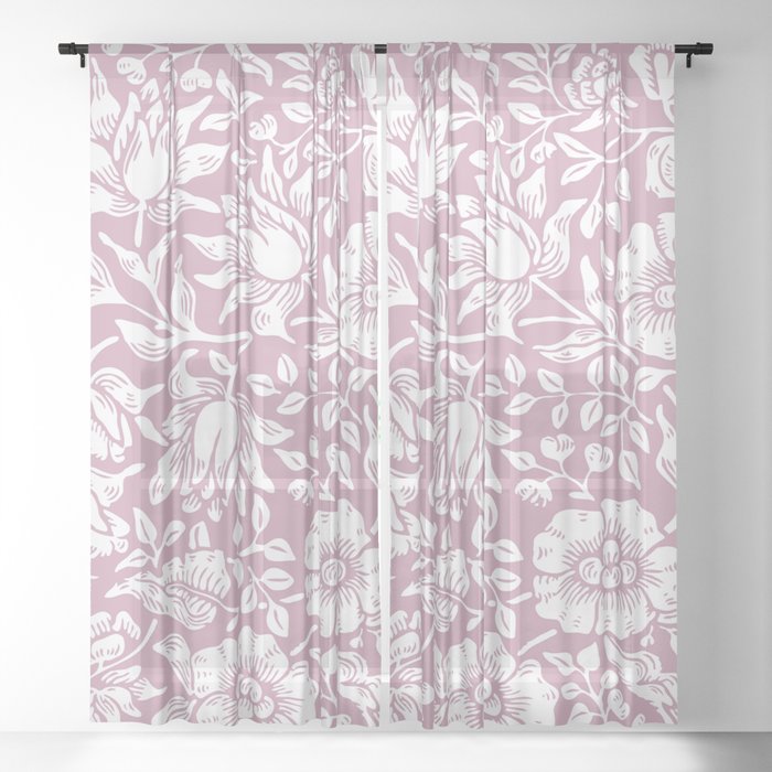 Vintage Floral 5 Sheer Curtain