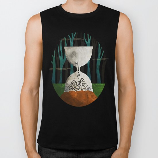 hourglass tombstone Biker Tank