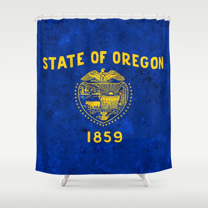 State Flag of Oregon Obverse Shower Curtain