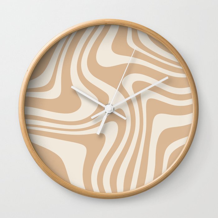 Abstract Wavy Stripes LII Wall Clock