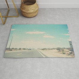 lets go on a road trip photograph Rug