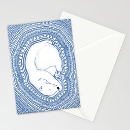 Polar bear, floe, pattern Stationery Cards