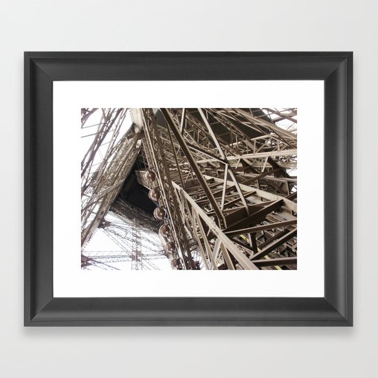 Eiffel Tower Ironwork Framed Art Print