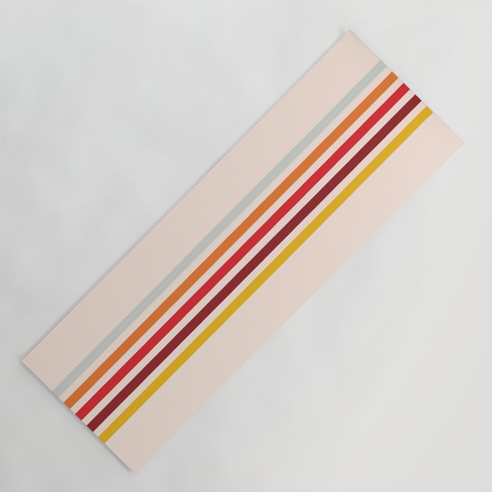 5 Classic Vertical 70s Summer Style Retro Stripes - Ninni Yoga Mat