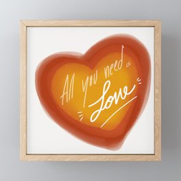 All you need is love Framed Mini Art Print