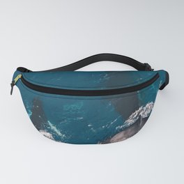 Mother and Baby Black Whales Fanny Pack