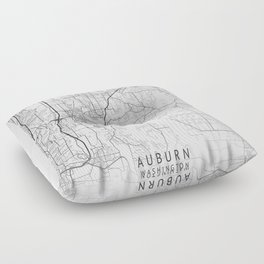 Auburn Washington city map Floor Pillow