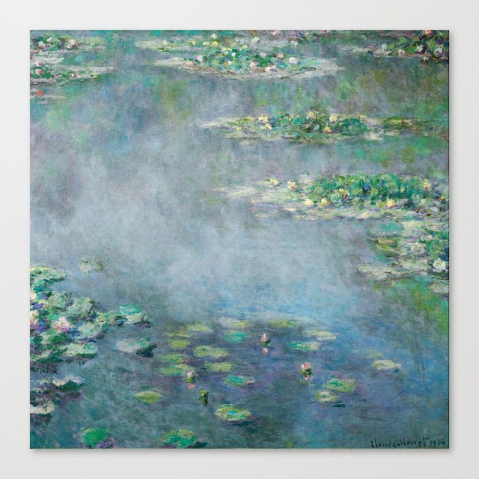 Monet Water Lilies / Nymphéas 1906 Canvas Print