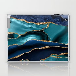 Ocean Blue Mermaid Marble Laptop Skin