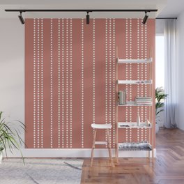Ethnic Spotted Stripes in Peach Wall Mural