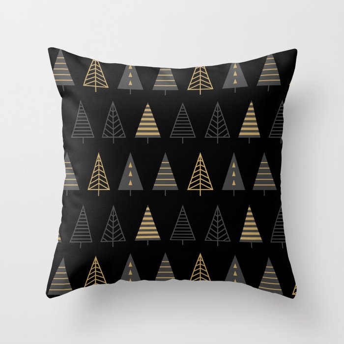 MODERN CHRISTMAS TREES 2 Throw Pillow