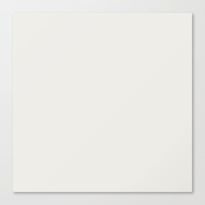 PURE WHITE Solid color. Pale Neutral Canvas Print