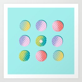 Rainbow Waffles Art Print