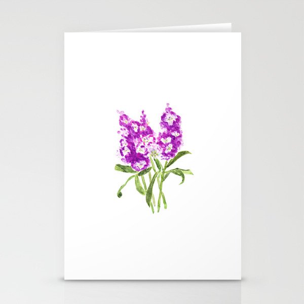 purple larkspur Stationery Cards
