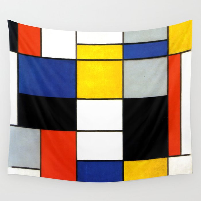 Composition A by Piet Mondrian Wall Tapestry