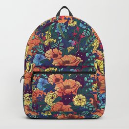 Wild Flowers Backpack | Graphicdesign, Bouquet, Illustration, Gift, Colorful, Flower, Spring, Celebration, Nature, Watercolor 