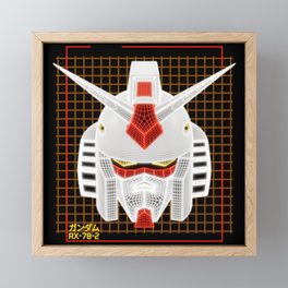 Gundam RX-78-2 Wireframe Framed Mini Art Print