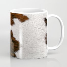 Bold Brown and White Cowhide (screen print) Mug