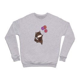 Horse Balloons Flies Cute Animals For Kids Crewneck Sweatshirt