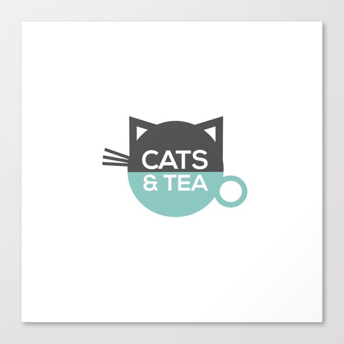 Cats & Tea Canvas Print