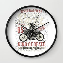 Speed Raceway Motor Racer Wall Clock
