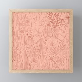 Cactus Scene in Pink Framed Mini Art Print
