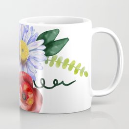 Poppies and Daises Digital Bouquet  Coffee Mug