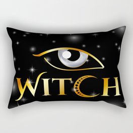 New World Order golden witch eyes with crescent moon	 Rectangular Pillow