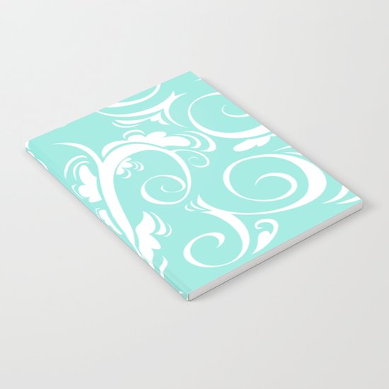 Blue Tiffany Floral Notebook