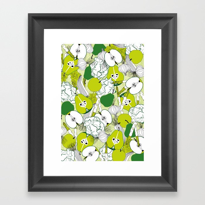 Vegetable pattern Framed Art Print