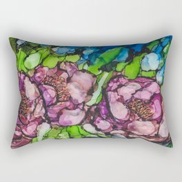 Purple Peonies Rectangular Pillow