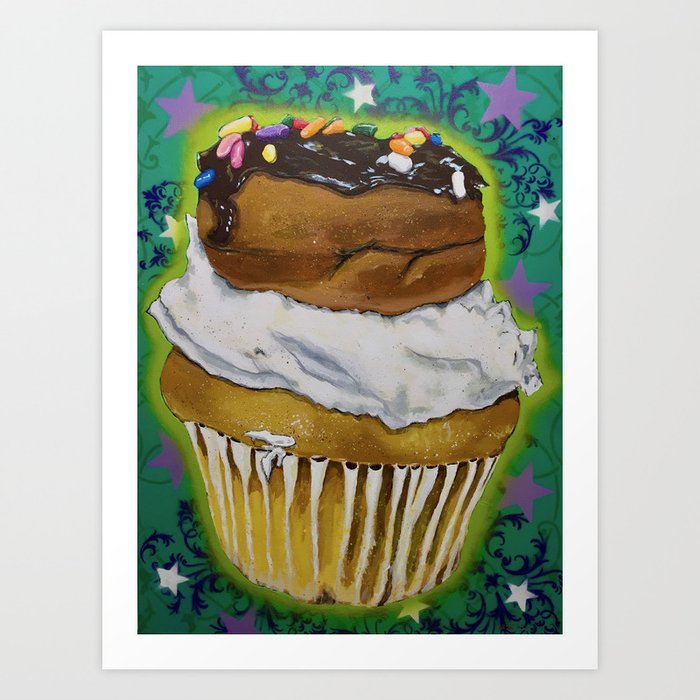 DonutCupcake Art Print
