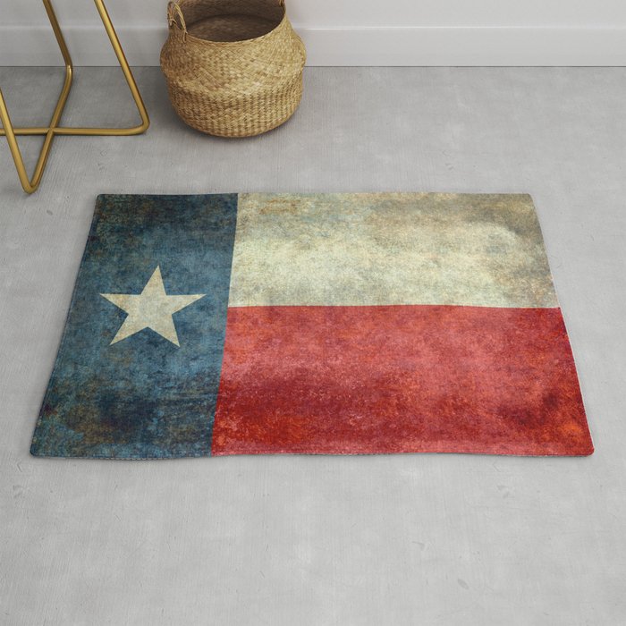 Texas flag, Grungy Banner Rug