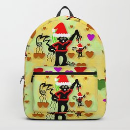 Santa with friends and season love Backpack