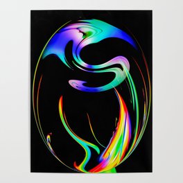 Abstract Perfection 13 Fire Poster