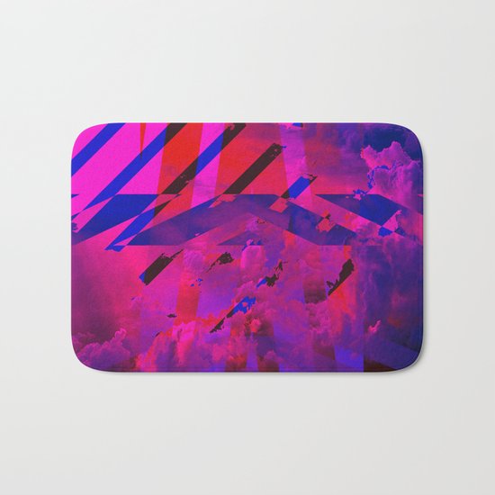 Clouds Mingle with Lines Bath Mat