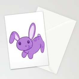 Purple Bunny Stationery Card