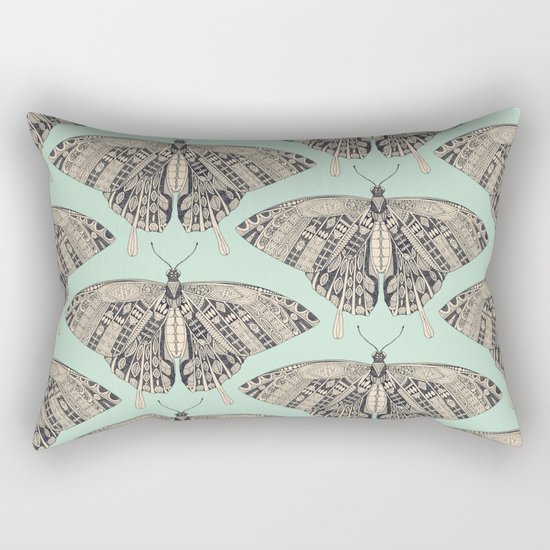 swallowtail butterfly mint basalt Rectangular Pillow