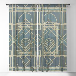 Art Deco Elegant Gatsby Style Sheer Curtain