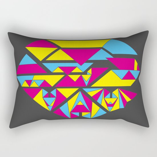 Bat origami Rectangular Pillow